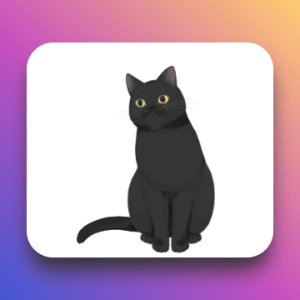 一只会动的黑色猫咪看板娘
